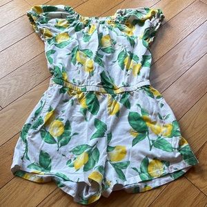Old navy lemon romper girls size 8